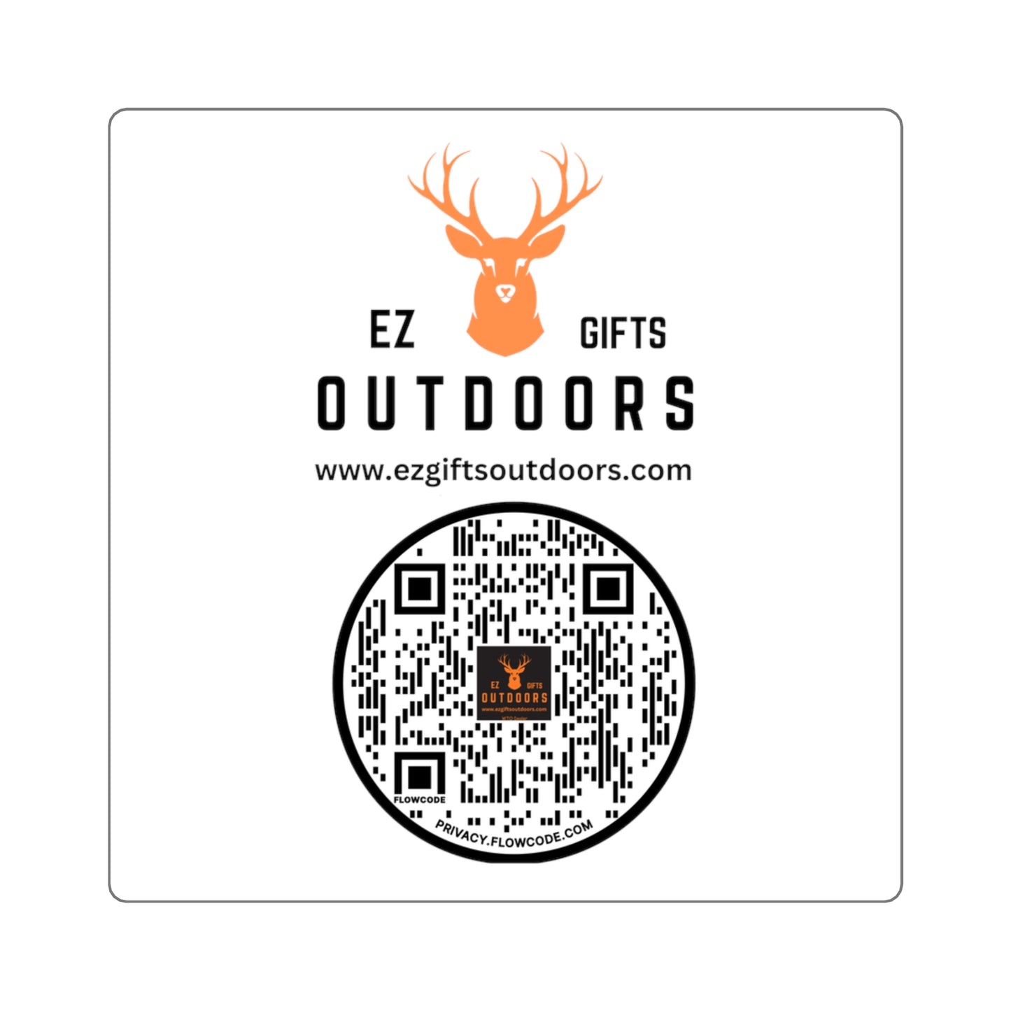 EZ Gifts Outdoors Square Stickers with QR code