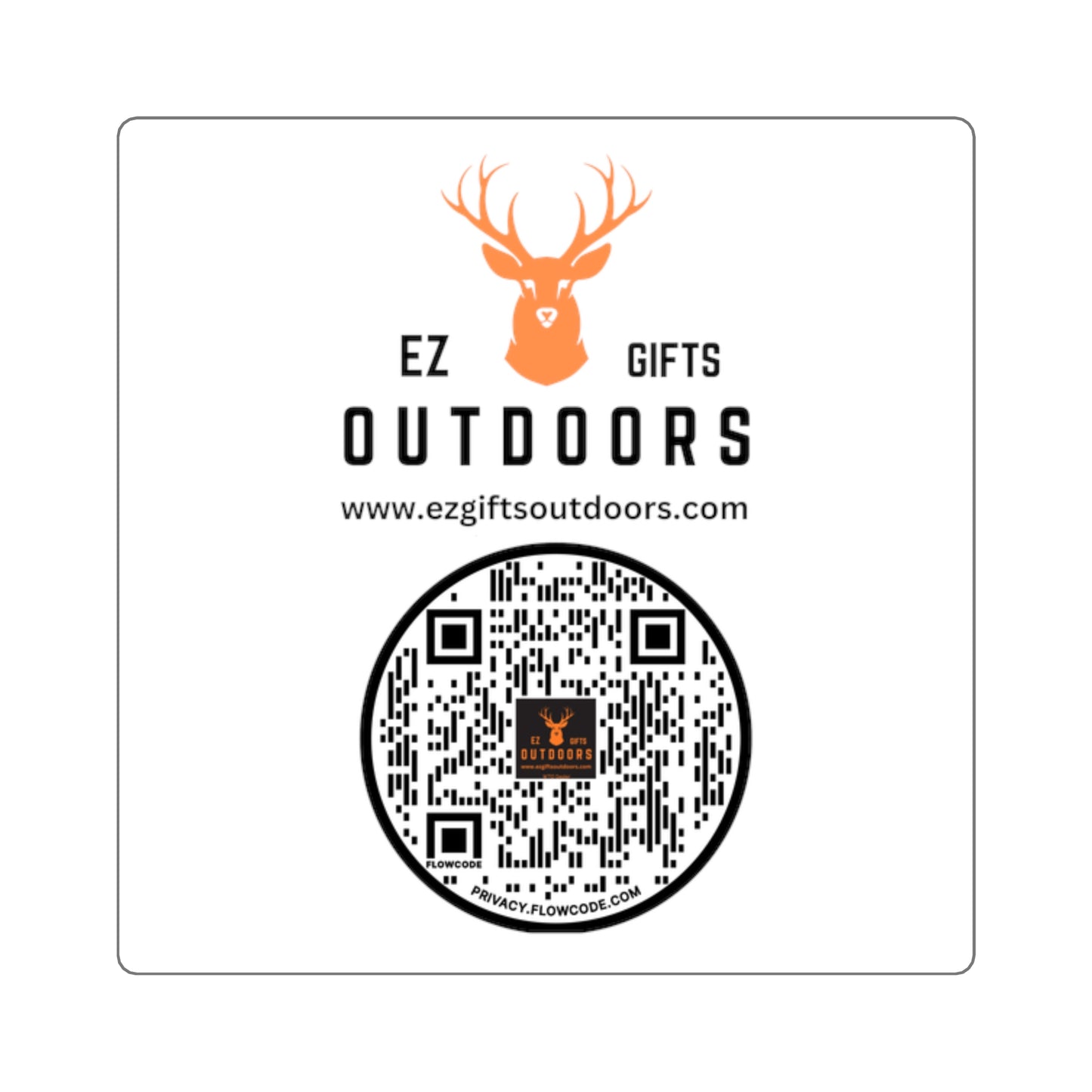 EZ Gifts Outdoors Square Stickers with QR code