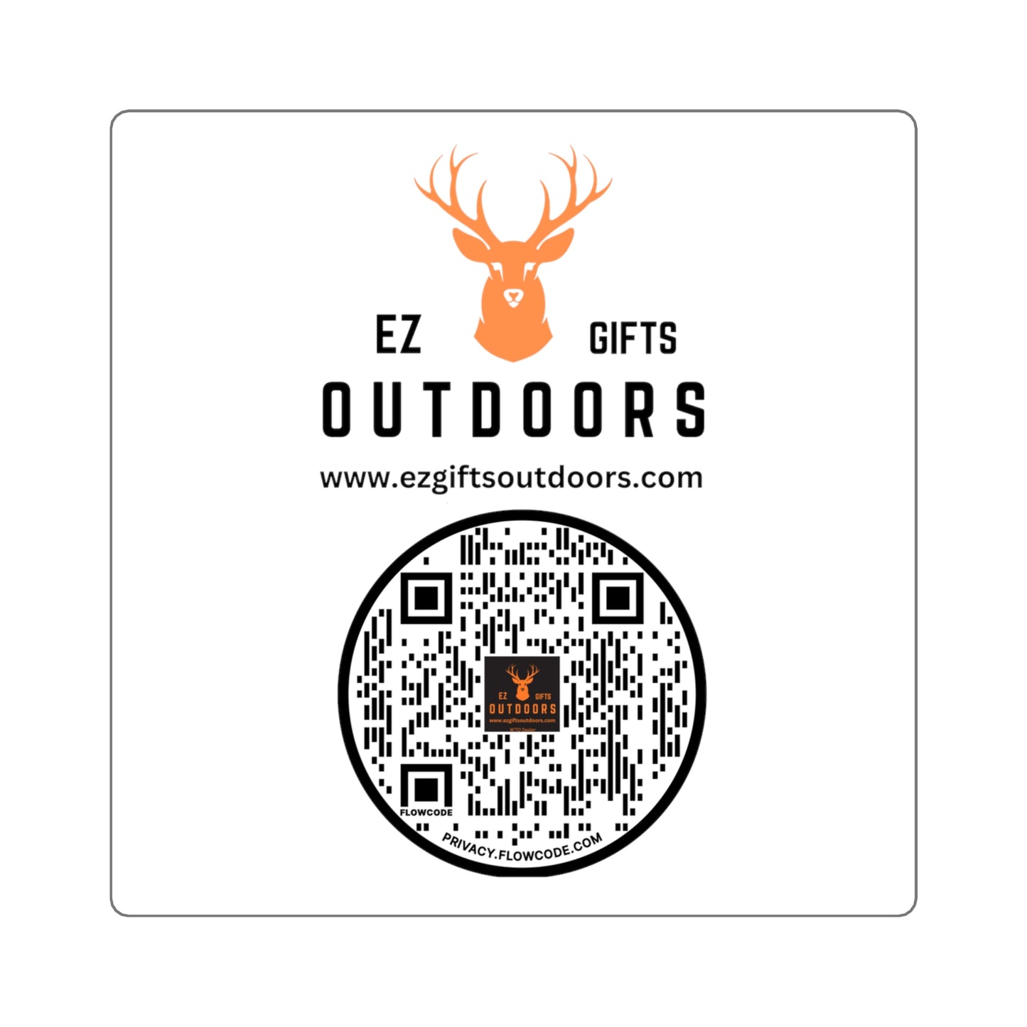 EZ Gifts Outdoors Square Stickers with QR code