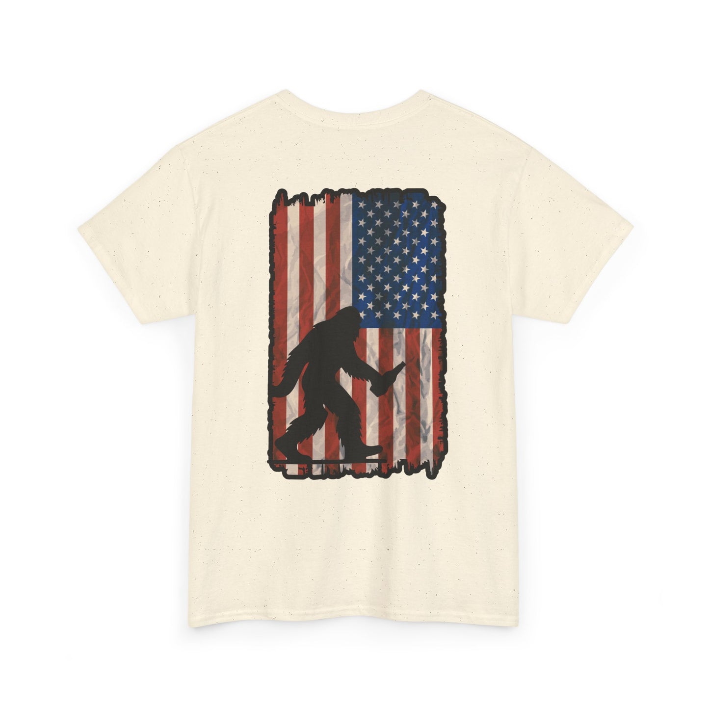 America & Bigfoot with a beer